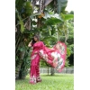 Women's Faux_Tussar Floral Saree With Unstitched Blouse 5.5Mtr (Pink) Women's Faux_Tussar Floral Saree With Unstitched Blouse 5.5Mtr (Pink)
