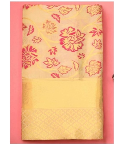 Women's Soft Lichi Silk Printed Saree With Unstitched Blouse 5.5Mtr (Gold) Women's Soft Lichi Silk Printed Saree With Unstitched Blouse 5.5Mtr (Gold)