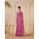 Women's Digital Printed  Georgette Saree With Unstitched Blouse (Pink, 5-6 Mtrs)