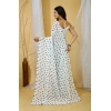 Women's Georgette Printed Saree With Unstitched Blouse 5.5Mtr (White-Grey) Women's Georgette Printed Saree With Unstitched Blouse 5.5Mtr (White-Grey)