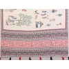 Women's Linen Cotton Printed Saree With Unstitched Blouse 5.5Mtr (Off White)