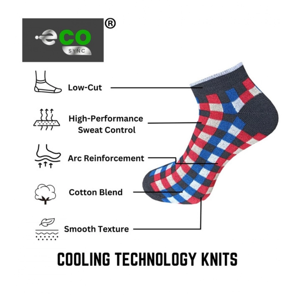 3_Pair Set Unisex Casual Cotton Printed Low Cut Socks (Multicolor)