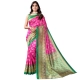 Women's Litchi silk Printed Saree With Unstitched Blouse 5-6 Mtrs (Pink) Women's Litchi silk Printed Saree With Unstitched Blouse 5-6 Mtrs (Pink)