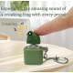 Plastic Solid Frog Croaking Keychain (Multicolor) Plastic Solid Frog Croaking Keychain (Multicolor)