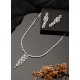 Women's Brass Silver Plated Necklace set (Silver) Women's Brass Silver Plated Necklace set (Silver)