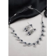 Women's Brass Silver Plated Necklace set (Blue) Women's Brass Silver Plated Necklace set (Blue)