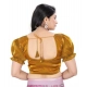 Women's Jimmy Solid Designer Neck Elastic Sleeve Readymade Blouse (Gold 38 , Alterable up to 42)-PID65828 Women's Jimmy Solid Designer Neck Elastic Sleeve Readymade Blouse (Gold 38 , Alterable up to 42)-PID65828