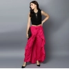 Women's Rayon Ruffled Elasticated Skirt (Pink)