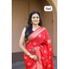 Women's Soft Lichi Silk Printed Saree With Unstitched Blouse 5.5Mtr (Red) Women's Soft Lichi Silk Printed Saree With Unstitched Blouse 5.5Mtr (Red)