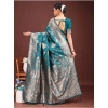 Women's Banarasi Silk Printed Saree With Unstitched Blouse 5.5Mtr (Sea Green) Women's Banarasi Silk Printed Saree With Unstitched Blouse 5.5Mtr (Sea Green)