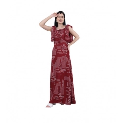 Women's Casual Crepe Sleeveless Dress (Maroon)