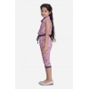 Girl's Cotton Printed Sleeveless Jumpsuit (Pink) Girl's Cotton Printed Sleeveless Jumpsuit (Pink)