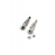 Women's Brass Silver Plated Necklace set (Green)