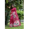 Women's Faux_Tussar Floral Saree With Unstitched Blouse 5.5Mtr (Pink) Women's Faux_Tussar Floral Saree With Unstitched Blouse 5.5Mtr (Pink)