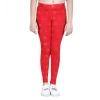 Girl's Cotton Lycra Printed Elasticated Leggings (Red) Girl's Cotton Lycra Printed Elasticated Leggings (Red)