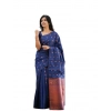 Women's Soft Lichi Silk Printed Saree With Unstitched Blouse 5.5Mtr (Blue) Women's Soft Lichi Silk Printed Saree With Unstitched Blouse 5.5Mtr (Blue)