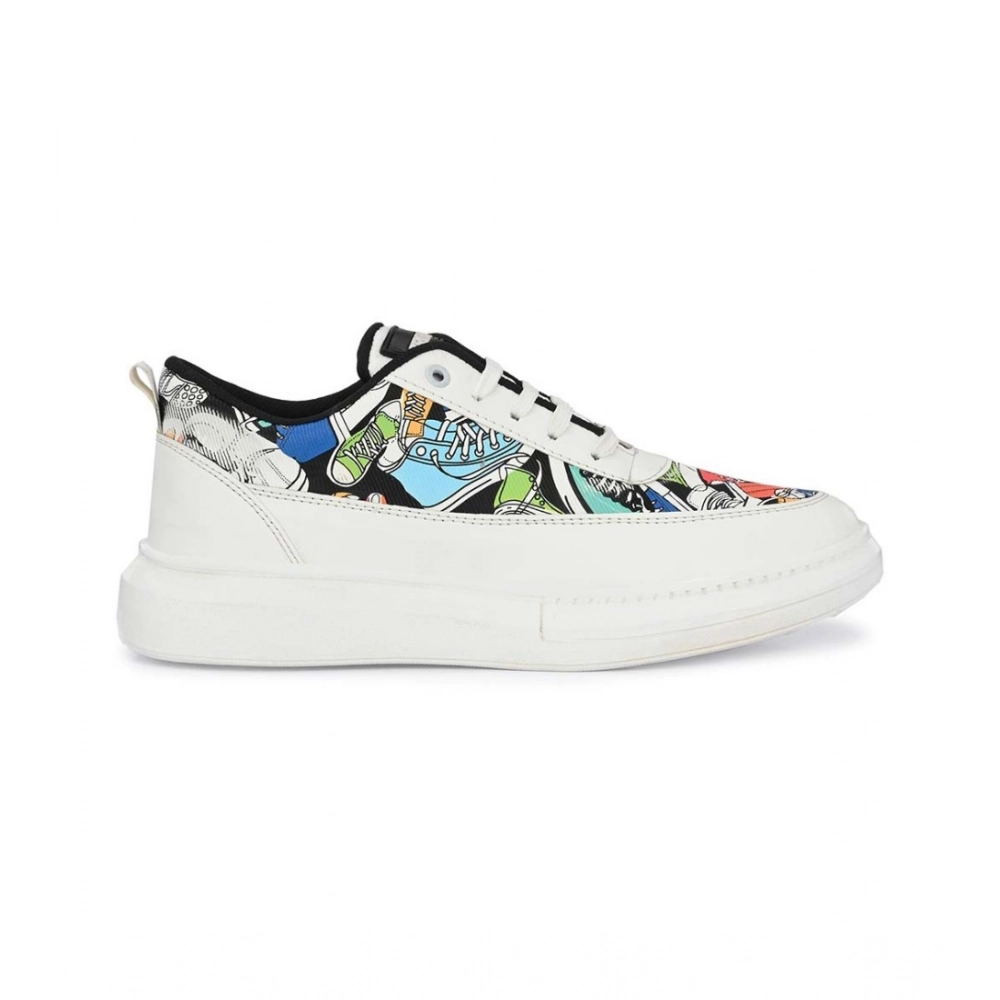 Men's Casual Synthetic Lace-ups Casual Shoes (White)