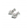 Women's Brass Silver Plated Necklace set (Pink)