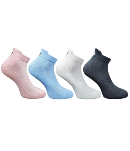 4_Pair Set Unisex Casual Cotton Printed Ankle Length Socks (Multicolor)