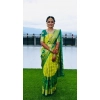 Women's Litchi silk Printed Saree With Unstitched Blouse (Light Green) Women's Litchi silk Printed Saree With Unstitched Blouse (Light Green)