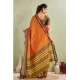 Women's Silk Blended Jaquard Woven Saree With Unstitched Blouse 5.5Mtr (Orange) Women's Silk Blended Jaquard Woven Saree With Unstitched Blouse 5.5Mtr (Orange)