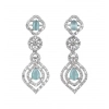 Women's Brass Silver Plated Necklace set (Turquoise)