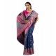 Women's Faux_Banarasi Woven Motifs Saree With Unstitched Blouse 5.5Mtr (Navy_Blue)