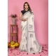 Women's Linen Cotton Printed Saree With Unstitched Blouse 5.5Mtr (Off White) Women's Linen Cotton Printed Saree With Unstitched Blouse 5.5Mtr (Off White)