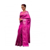 Women's Soft Lichi Silk Printed Saree With Unstitched Blouse 5.5Mtr (Pink) Women's Soft Lichi Silk Printed Saree With Unstitched Blouse 5.5Mtr (Pink)