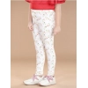 Girl's Cotton Lycra Floral Elasticated Jeggings (White-Green) Girl's Cotton Lycra Floral Elasticated Jeggings (White-Green)