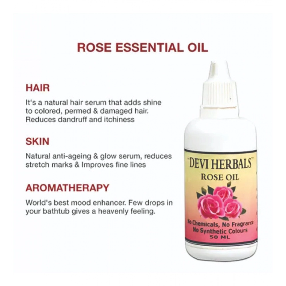 Devi herbal Rose 50ML Oil Natural Pure Herbal Oil Devi herbal Rose 50ML Oil Natural Pure Herbal Oil