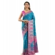 Women's Faux_Banarasi Woven Motifs Saree With Unstitched Blouse 5.5Mtr (Teal)