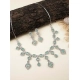 Women's Brass Silver Plated Necklace set (Turquoise) Women's Brass Silver Plated Necklace set (Turquoise)