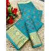 Women's Digital Dolla Silk Printed Saree With Unstitched Blouse 5.5Mtr (Sky Blue) Women's Digital Dolla Silk Printed Saree With Unstitched Blouse 5.5Mtr (Sky Blue)