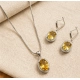 Women's Brass Silver Plated Pendant Set (Yellow) Women's Brass Silver Plated Pendant Set (Yellow)