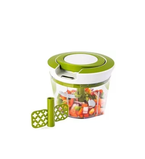 2-in-1 Manual Smart Chopper – Handy Vegetable And Fruit Processor (Color: Assorted )