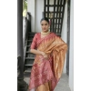 Women's Faux_Tussar Ikat Saree With Unstitched Blouse 5.5Mtr (Rust) Women's Faux_Tussar Ikat Saree With Unstitched Blouse 5.5Mtr (Rust)