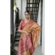 Women's Faux_Tussar Ikat Saree With Unstitched Blouse 5.5Mtr (Rust) Women's Faux_Tussar Ikat Saree With Unstitched Blouse 5.5Mtr (Rust)
