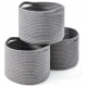 Cotton 9x7 Inch Pack of 3 Storage Basket For Clothes (Gray)