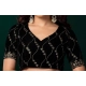 Women's Net Sequence Saree With Unstitched Blouse 5.5Mtr (Wine)