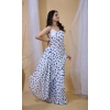 Women's Georgette Printed Saree With Unstitched Blouse 5.5Mtr (White-Blue) Women's Georgette Printed Saree With Unstitched Blouse 5.5Mtr (White-Blue)