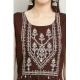Women's Casual Rayon 3-4th Sleeves Kurti (Brown)