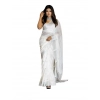 Women's Soft Lichi Silk Printed Saree With Unstitched Blouse 5.5Mtr (White) Women's Soft Lichi Silk Printed Saree With Unstitched Blouse 5.5Mtr (White)