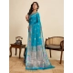 Women's Faux_Banarasi_Silk Woven Saree With Unstitched Blouse 5.5Mtr (Turquoise) Women's Faux_Banarasi_Silk Woven Saree With Unstitched Blouse 5.5Mtr (Turquoise)