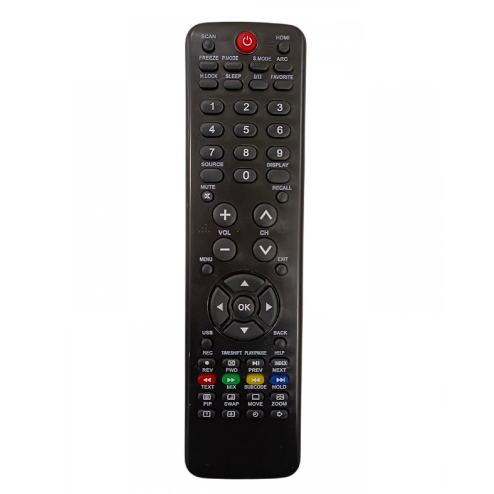 Ecomoye LCD/LED Remote No. HTR-D18A (with USB Function), Compatible/Replacement for Haier LCD/LED TV Remote Control, Black (Exactly Same Remote will Only Work)