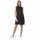 Women's Denim Solid Sleeveless Dress (Black) Women's Denim Solid Sleeveless Dress (Black)
