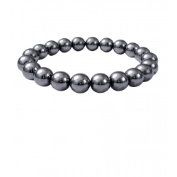 Natural Crystal 8mm Hematite Bracelet (Grey)