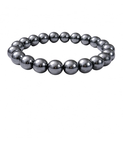 Natural Crystal 8mm Hematite Bracelet (Grey)