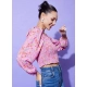 Women's Polyester Floral Long Sleeves Top (Multicolor) Women's Polyester Floral Long Sleeves Top (Multicolor)