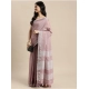 Women's Linen Cotton Printed Saree With Unstitched Blouse 5.5Mtr (Purple) Women's Linen Cotton Printed Saree With Unstitched Blouse 5.5Mtr (Purple)
